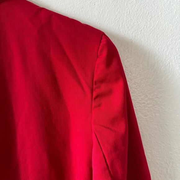 Vintage 70s Pendleton Women Sz 12 Wool Blazer Red Crest Single Button Sport Coat - Picture 9 of 11